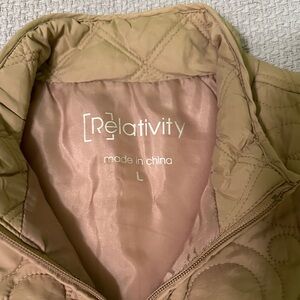 Relativity Quilted Beige Jacket